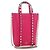 Borsa VALENTINO in pelle 2way Rosa Tonalità Oro Auth ki6698V