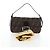 FENDI Zucca Canvas Mamma Baguette Borsa a Spalla Marrone Nero Auth 192625SAM - vista 12