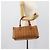 Borsa Boston MCM Logogram Vicetos in PVC e pelle Marrone Oro Auth 193811 D'oro - vista 22