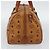 Borsa Boston MCM Logogram Vicetos in PVC e pelle Marrone Oro Auth 193811 D'oro - vista 4