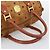 Borsa Boston MCM Logogram Vicetos in PVC e pelle Marrone Oro Auth 193811 D'oro - vista 7