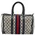 Borsa Boston GUCCI GG Supreme Sherry Line PVC Blu Navy Oro Auth 192619 D'oro - vista 13