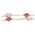 Van Cleef & Arpels Rose Gold Carnelian Vintage Alhambra Necklace  - view 3