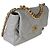 Chanel 19 Flap Bag aus gestepptem grauen Lammleder, groß Braun - Ansicht 4