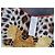 Autre Marque André Claude Canova Seidentuch Animal Print Braun Schwarz Weiß Golden Leopardenprint - Ansicht 4
