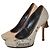 Gucci High Heels aus beigeem Canvas mit Logo Braun