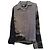 Autre Marque Camicia in seta Serapis stampa astratta Nero Grigio