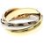 Anello Cartier Trinity in oro giallo rosa e bianco D'oro - vista 6