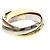 Anello Trinity Cartier in oro rosa giallo e bianco 18K D'oro - vista 2