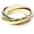 Anello Trinity Cartier in oro rosa giallo e bianco 18K D'oro - vista 3
