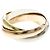 Anello Trinity Cartier in oro rosa giallo e bianco 18K D'oro - vista 4