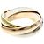 Anello Trinity Cartier in oro rosa giallo e bianco 18K D'oro - vista 5