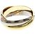 Anello Trinity Cartier in oro rosa giallo e bianco 18K D'oro - vista 6