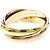 Anello Trinity Cartier in oro rosa giallo e bianco 18K D'oro - vista 8