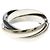 Anello Trinity di Cartier in oro bianco e ceramica Argento - vista 3