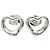Tiffany & Co Orecchini a lobo Tiffany Open Heart in platino Argento
