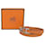 Hermès Bracciale Hermes Api 3 in pelle a triplo giro con finiture Silver Hardware Arancione  - vista 2