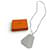 Hermès Collier Clochette en cuir vintage Hermes Gris  - vue 2
