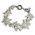 Bracciale con chiusura a cuore placcato rodio Yves Saint Laurent Argento