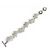 Bracciale con chiusura a cuore placcato rodio Yves Saint Laurent Argento - vista 3