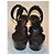 Victoria Beckham Sandali con zeppa in pelle nera Nero - vista 3
