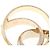 Anello Trinity Cartier in oro bianco oro giallo e oro rosa - vista 4