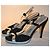 Sandali con tacco Balmain neri e argento Nero - vista 2