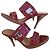 Mule Hermès pelle di alligatore Rosso