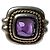 Tiffany & Co. Vintage Amethyst quadratischer Ring Silber Golden Lila