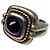 Tiffany & Co. Vintage Amethyst quadratischer Ring Silber Golden Lila - Ansicht 3