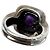 Tiffany & Co. Vintage Amethyst quadratischer Ring Silber Golden Lila - Ansicht 5