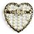 Spilla Coco Mark Matelassé Heart di CHANEL Bianco D'oro