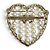 Spilla Coco Mark Matelassé Heart di CHANEL Bianco D'oro - vista 3