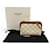 Céline Clutch Celine Triomphe Canvas Marrone Bianco sporco  - vista 2