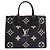 Louis Vuitton OnTheGo MM Tote Bag Schwarz Beige