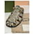 Gucci Python-Optik Leder Sandalen Python drucken Gold hardware  - Ansicht 3