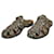 Gucci Python-Optik Leder Sandalen Python drucken Gold hardware  - Ansicht 1
