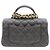 Chanel AS2431 Caviar Top Handle Mini Matelassé 20 Shoulder Bag Nero - vista 3