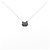 Autre Marque Collana in oro bianco Au750 e oro nero con diamanti Argento