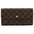 Cartera larga Sarah Damier Louis Vuitton Castaño