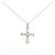 Autre Marque Collana con Croce in Diamanti in Oro Bianco Au750 Argento
