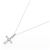 Autre Marque Collana con Croce in Diamanti in Oro Bianco Au750 Argento - vista 2