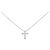 Autre Marque Collana Cross Diamond in Au750 Argento