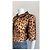 Chaqueta corta Dolce & Gabbana con estampado de leopardo Castaño - vista 4