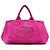 Prada Pink Canvas Canapa Logo Tote