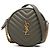 Saint Laurent Round Vinyle Camera Bag Chevron Grain De Poudre Grau Braun Anthrazitgrau