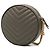 Saint Laurent Round Vinyle Camera Bag Chevron Grain De Poudre Grau Braun Anthrazitgrau - Ansicht 2