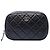 Pochette per trucchi Curvy in agnello trapuntato CC nero Chanel