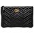 Clutch Gucci Black GG Marmont in pelle Matelasse Nero