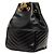 Borsa a secchiello Joe in agnello chevron mini nero Saint Laurent - vista 2